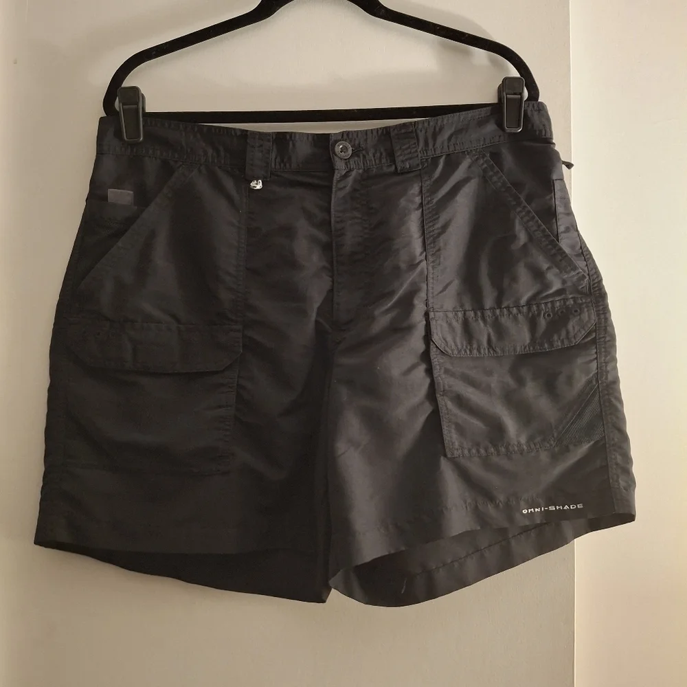 Columbia PFG Omni-Shade Men's Nylon Black Cargo Shorts